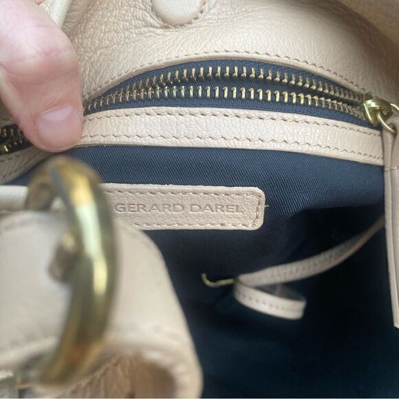 Gerald Dardel beige leather crossbody purse - Picture 6 of 8
